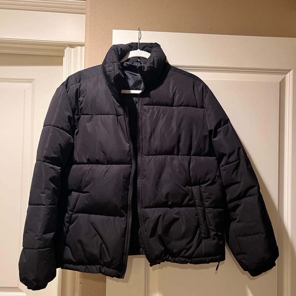 Black puffer jacket
